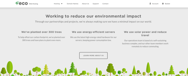 ecosia screen shot