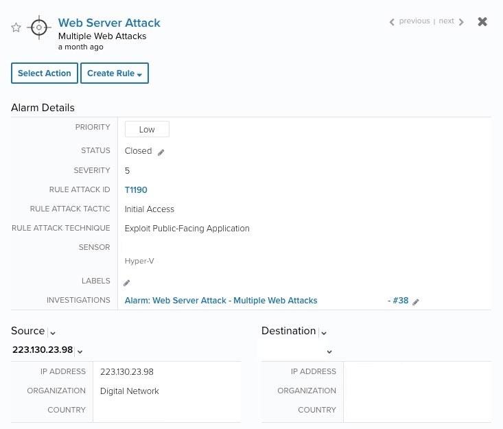 web server attack