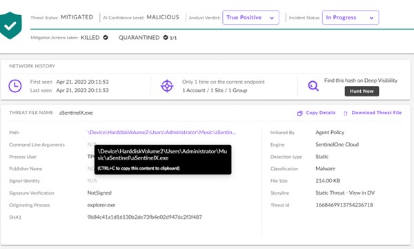 Aukill mitigated - put in quarantine