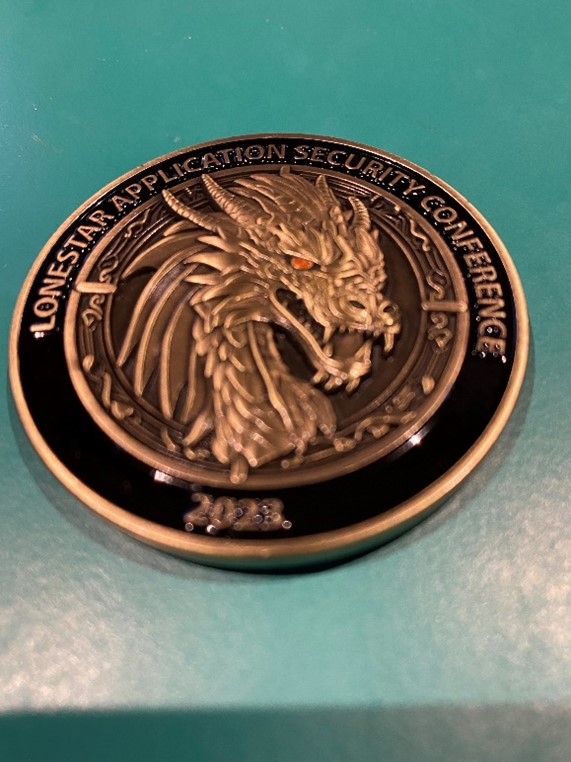 Lascon challenge coin side 1