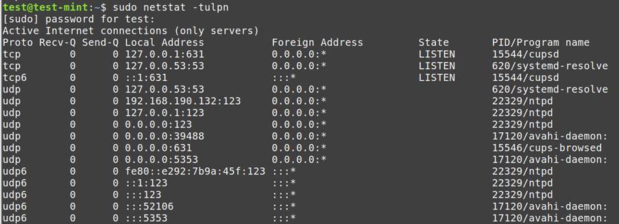 open ports