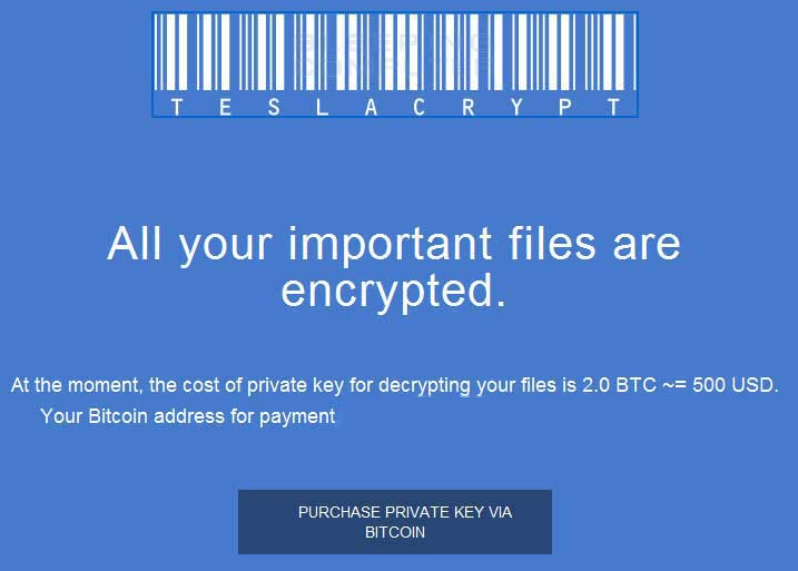 teslacrypt ransomware