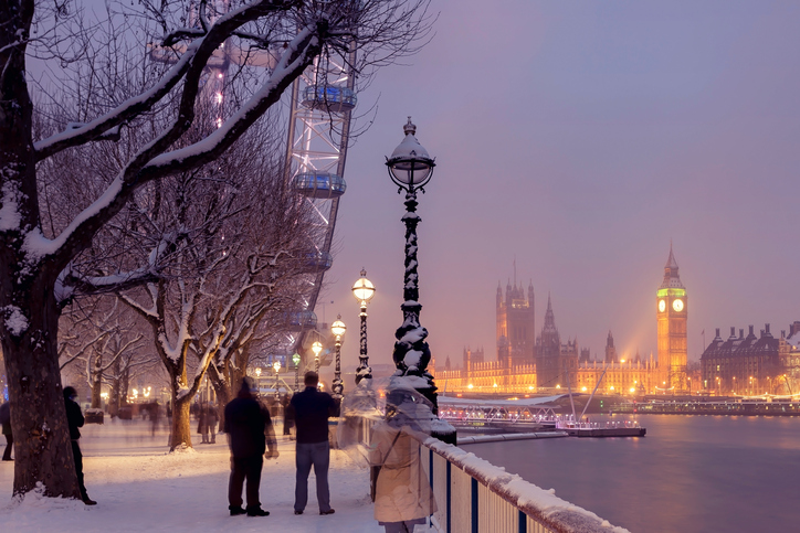 snow in london