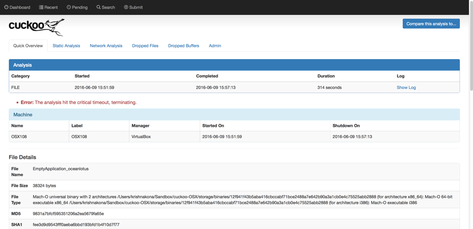 reverse engineering malware with cuckoo